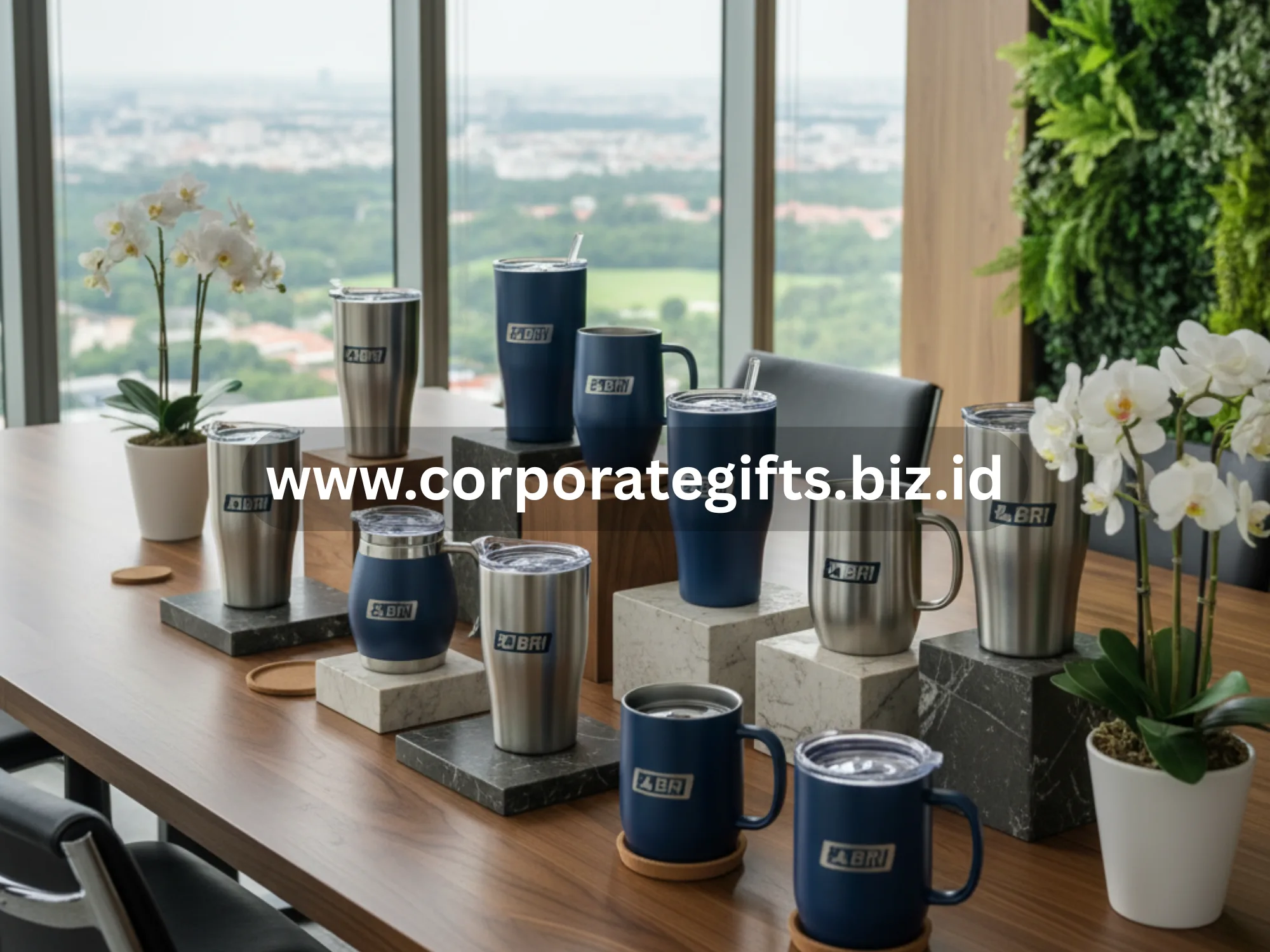 Tumbler stainless premium berlogo BRI